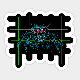 Cute colorful jumping spider with huge eyes Sticker